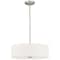 Access Lighting Mid Town, LED Pendant or SemiFlush, Brushed Steel Finish, Fabric 64065LEDDLP-BS/WH - alternate 5